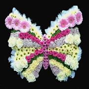 Butterfly Funeral Tribute Pink 