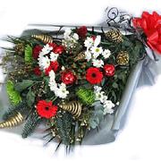 Festive Gift Wrapped Bouquet 