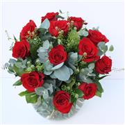 Ultimate 12 Large Red Roses Hand-tied  