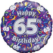 Birthday Balloon 65th 