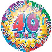 Birthday Balloon 40th 