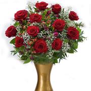 Romantic Luxury Red Rose Gold Vase 