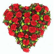 Red Roses &amp; Carnation Heart 