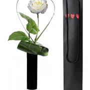 Single White Rose Gift Vase 