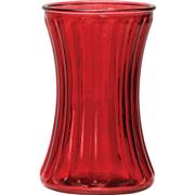 Red Pencil Pleat Vase 
