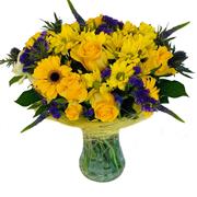 Spring Yellow &amp; Blue Gift Vase 