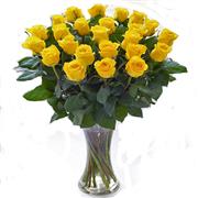 Dramatic 24 Yellow Rose Vase 