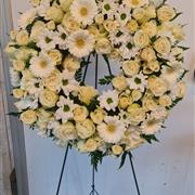 Pure White Wreath Easel Stand 