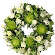 Green &amp; White Wreath 