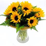  Sun Flowers Gift Vase
