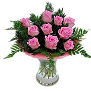Elegant Pink Rose Gift Vase 
