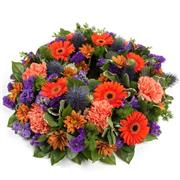 Orange &amp; Purple Classic Wreath 