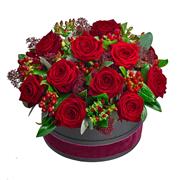 Luxury Red Rose Hat Box 