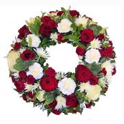 Red &amp; White Wreath 