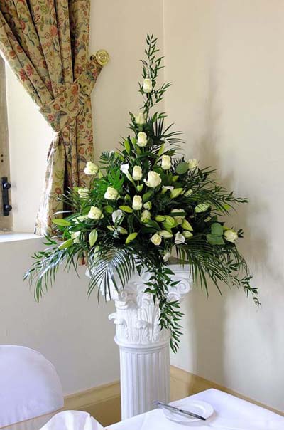 Pedestal Arrangements Wedding Flowers