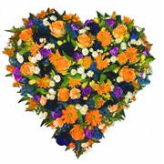Orange &amp; Purlpe Heart 