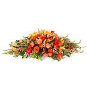 Orange &amp; Gold Casket Spray 