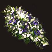Purple Blue &amp; White Casket Spray 