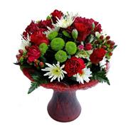 Red &amp; White Seasonal Gift Vase 