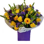 Lemon Blue &amp; White Luxury Spring Hand-tied 
