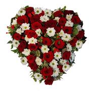 Red &amp; White Solid Heart 
