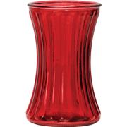 Red Pencil Pleat Vase 