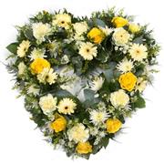 Yellow &amp; White Classic Open Heart 
