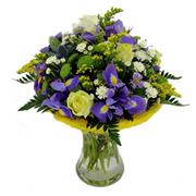 Yellow Blue &amp; White Gift Vase 