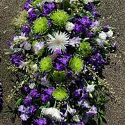 Purple  Green &amp; White Delphinium Spray 