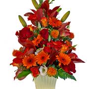 Chic Autumn Sunset Vase Arrangement 