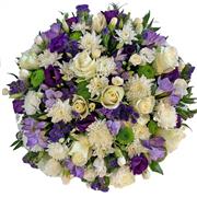 Classic Purple White &amp; Green Posy 