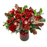 Opulent Burgundy Orchid Vase 
