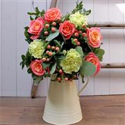 Pastel Peach Rose Jug 
