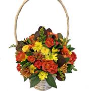 Autumn Glow Wicker Basket 