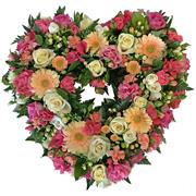 Pink &amp; Peach Pastel Open Heart 