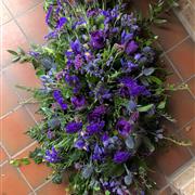 Royal Blue &amp; Purple Casket Spray 