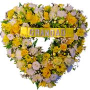 Gold &amp; White Open Heart 