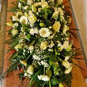 Classic White Casket Spray
