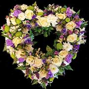 Classic Purple &amp; White Open Heart 