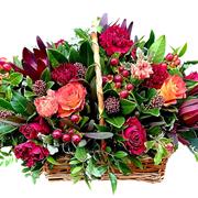 Rich Burgundy Autumn Basket 