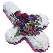 Red White Blue Serbian Cross 