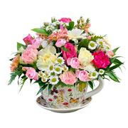 Luxury Pale Pink Tea Cup &amp; Saucer 