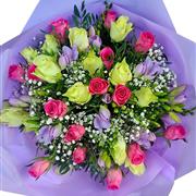 Luxury Deep Pink &amp; Lilac Hand-tied 