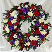 Red white &amp; Purple Wreath 