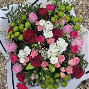 Romantic Vibrant Pink &amp; Red Hand-tied 